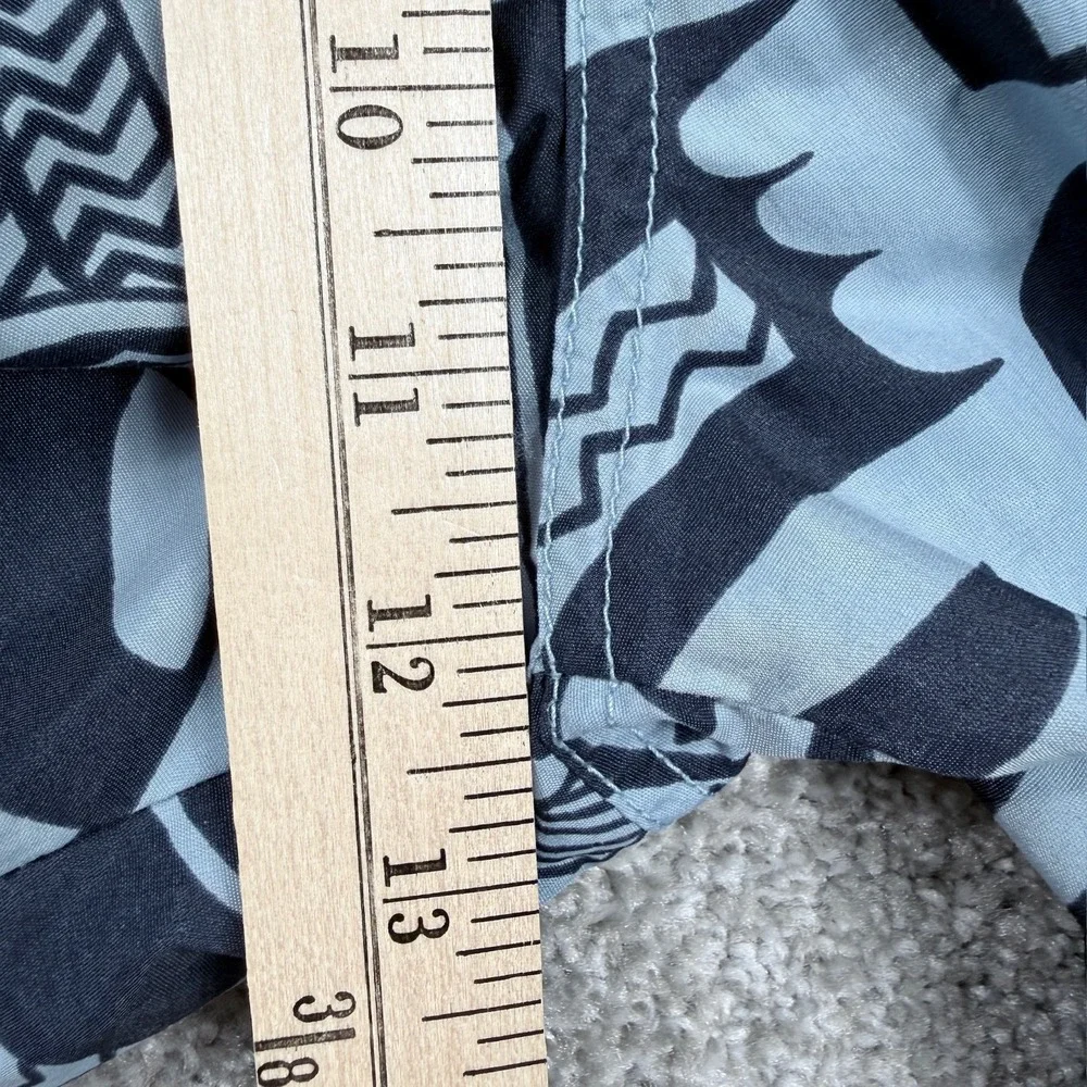 Polo Sport Ralph Lauren Swim Trunks XL Blue Tribal Tiki Print Mesh‎ Lined Y2K